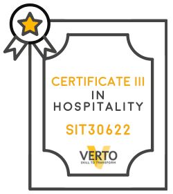 Certificate III Hospitality SIT30622 VERTO NSW
