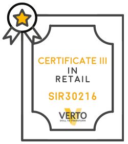 Certificate III Retail SIR30216 VERTO NSW